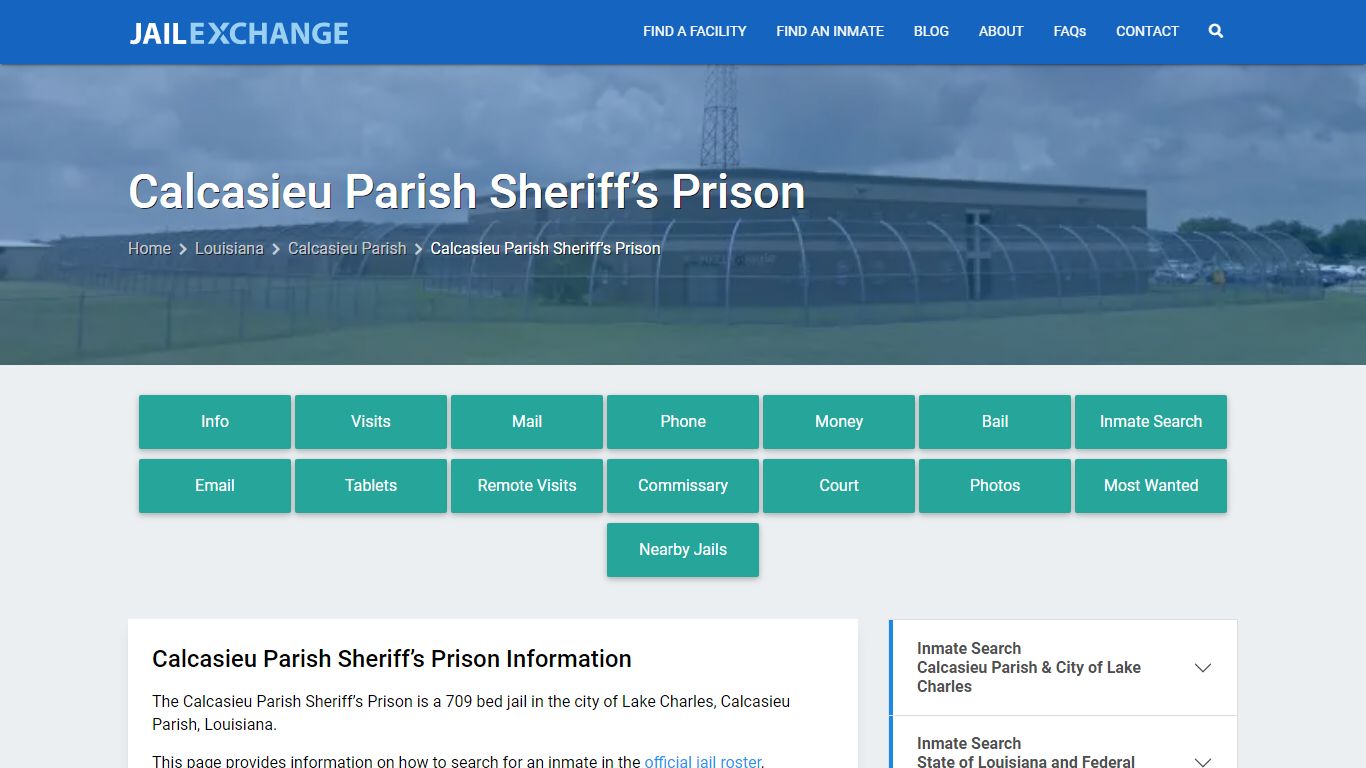 Calcasieu Parish Sheriff’s Prison, LA Inmate Search, Information